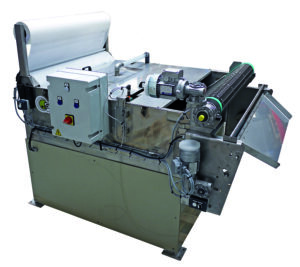 Separation of suspended matter with belt skimmer to filter water laden with sludge with Aspifloc TS Skimmer 100 GD equipment