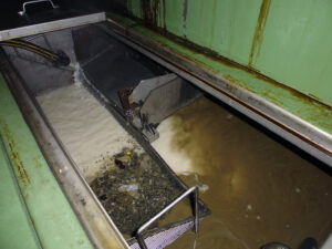 Separation of cement sludge with the filtration system Aspifloc TS Skimmer